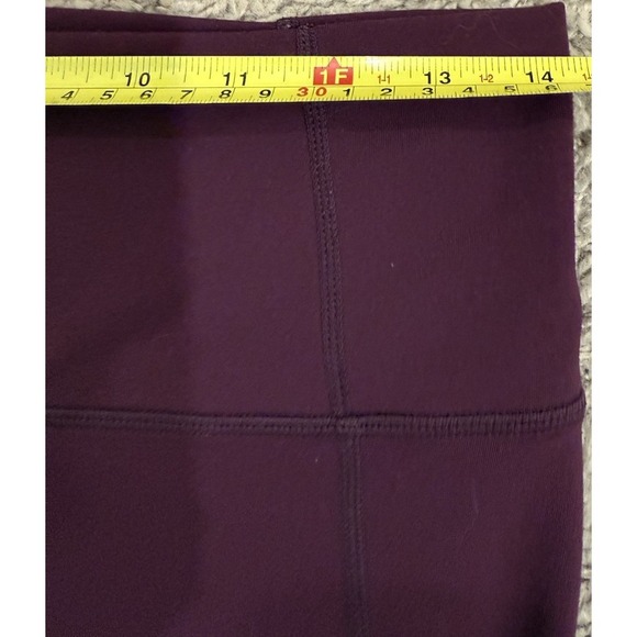 Fabletics PureLuxe High Rise Leggings Med Merlot Women's Full Length w/ Pocket - Picture 3 of 4